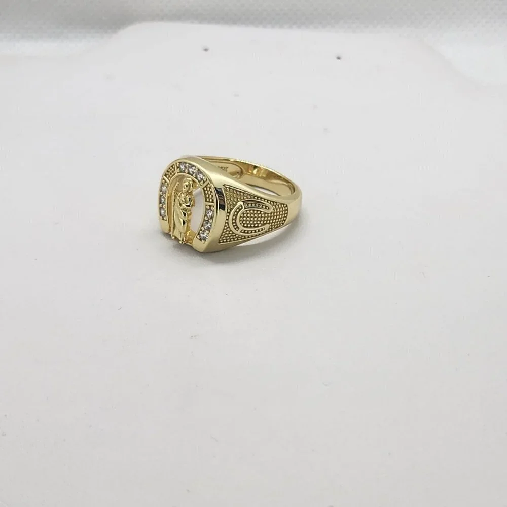 Brand New Sterling Silver 925 San Judas Horseshoe Ring